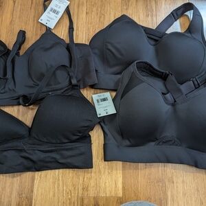 Brand New, Black Sports Bras, 4 Pack.